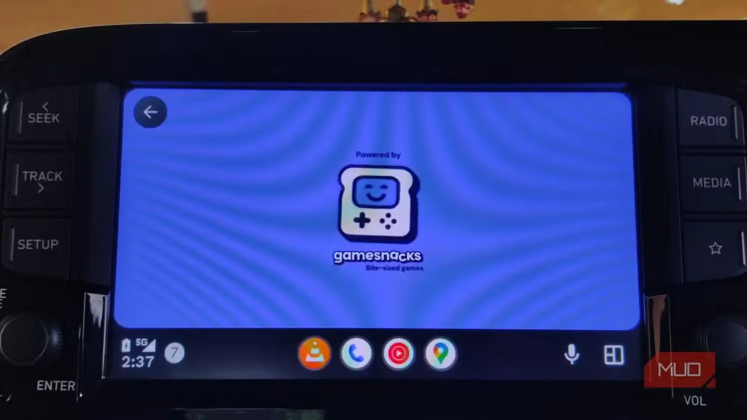 صفحه آغازین GameSnacks در Android Auto