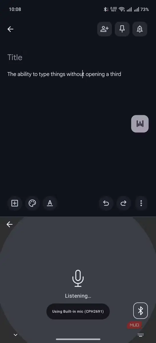 رابط تایپ نوشتاری یا صوتی در FUTO Keyboard