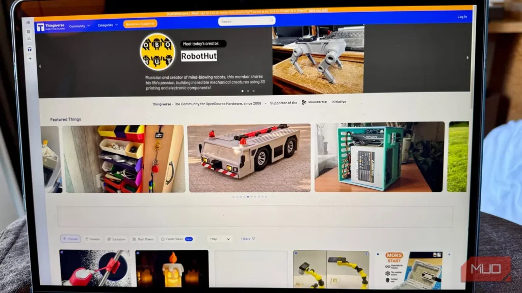 مدل‌های سه‌بعدی باکیفیت دیگر در Thingiverse پیدا نمی‌شوند