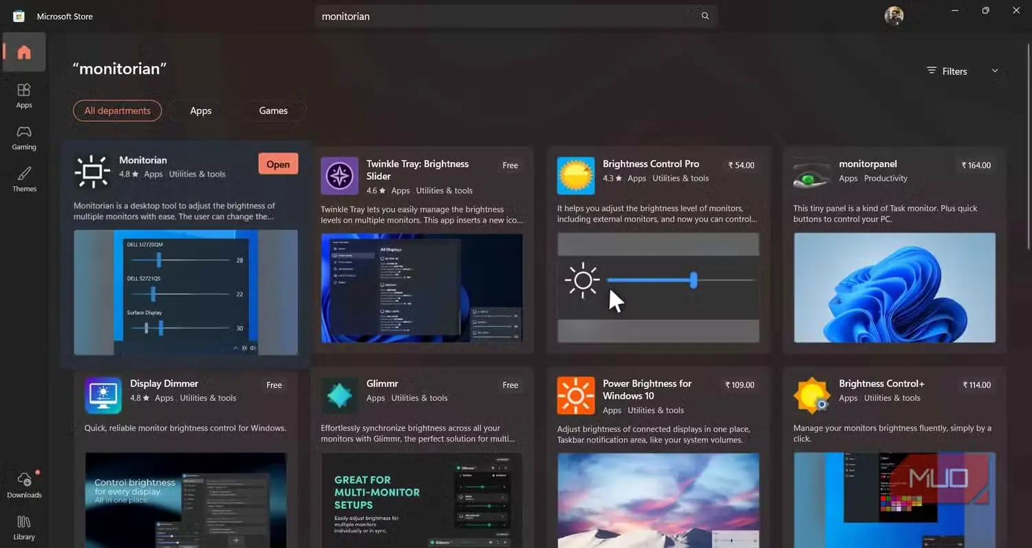 نتیجهٔ جستوجوی Monitorian در Microsoft Store