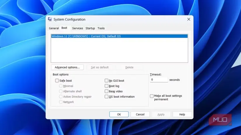 فهرست پیکربندی سیستم در Windows
