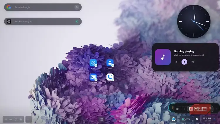 صفحهٔ اصلی Android DeX روی نمایشگر