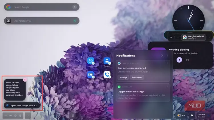 هم‌رسانی حافظهٔ موقت در Android DeX