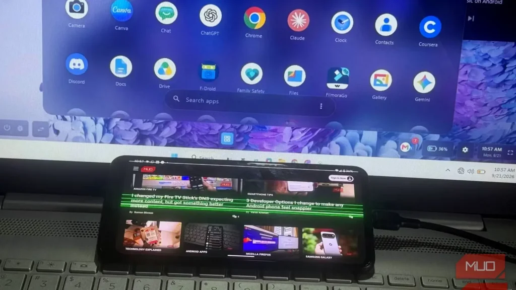 تبدیل گوشی Android به رایانهٔ رومیزی کامل با یک برنامهٔ متن‌باز