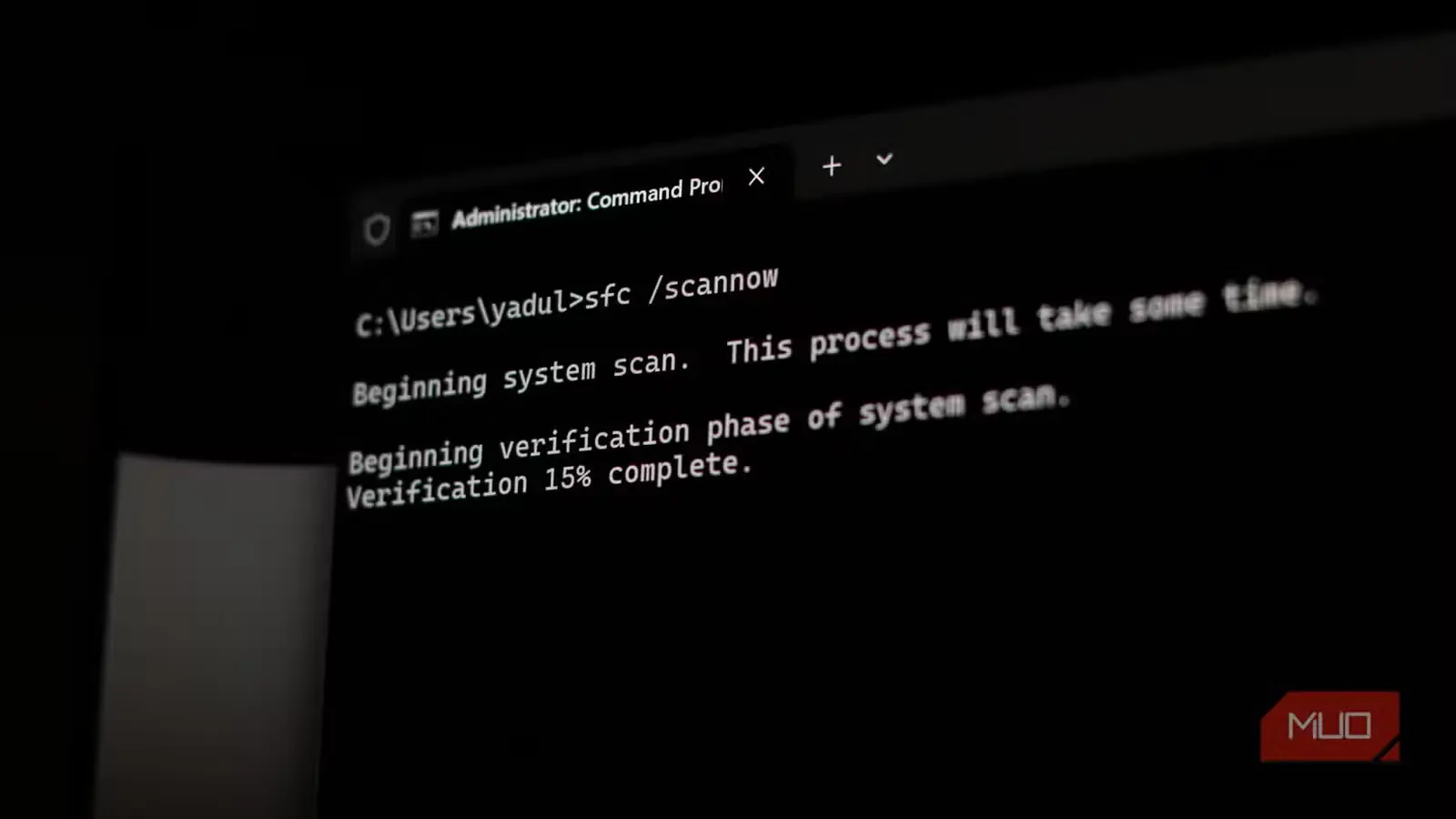 اجرای پویش SFC در پایانه Windows