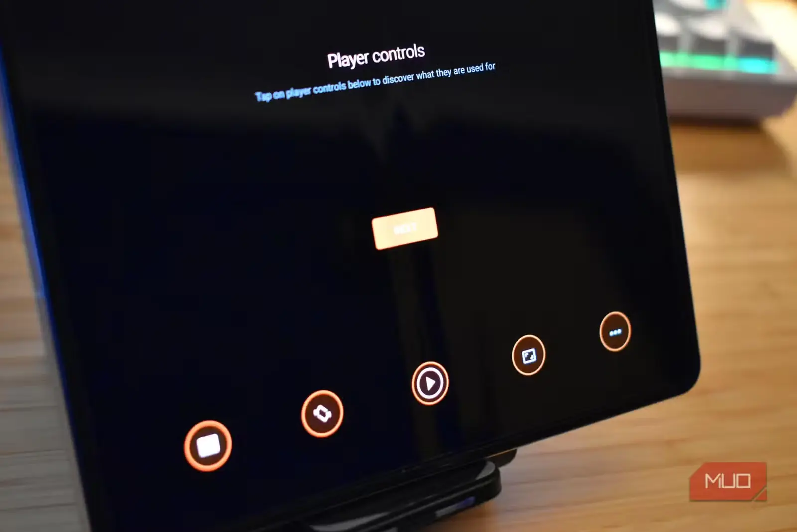 نمایی از کنترلهای پخش رسانه VLC media player در Android