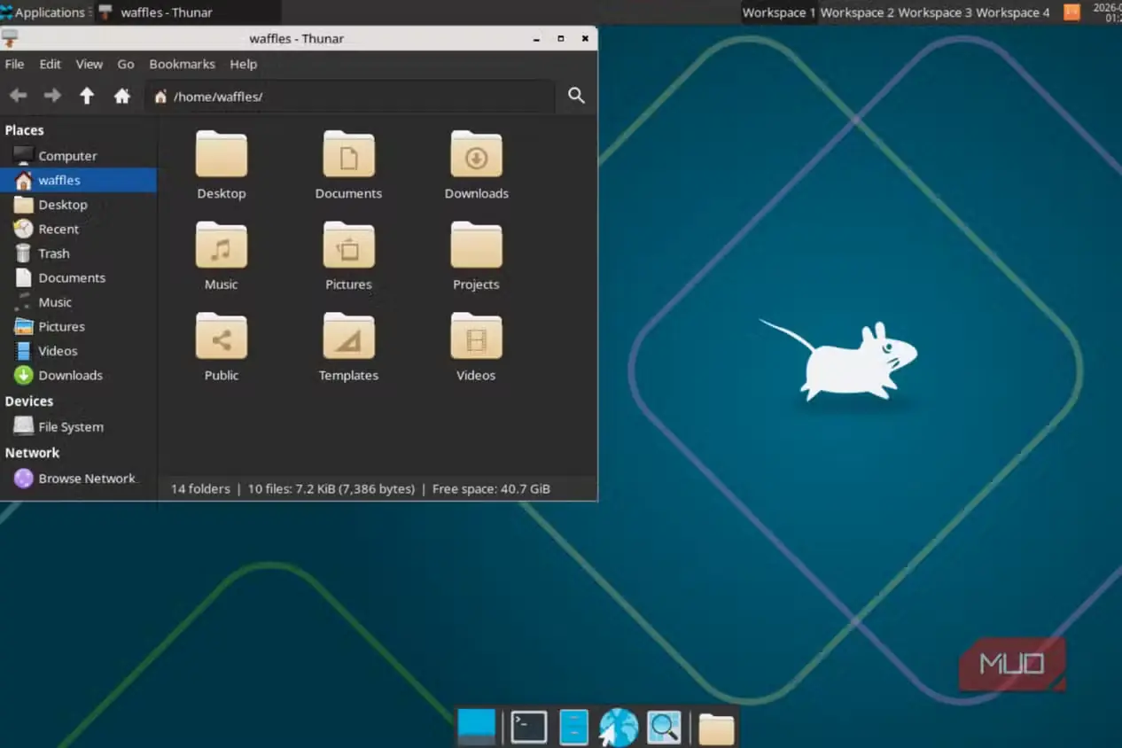 کار با محیط XFCE روی Wayland