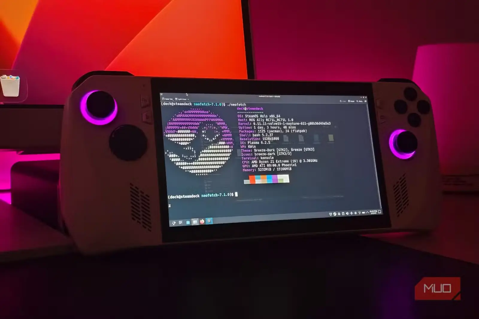 کنسول Asus ROG Ally در حال اجرای SteamOS