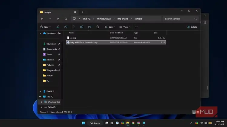 افزودن نقطه پایانی به نام فایل دارای پسوند در File Explorer