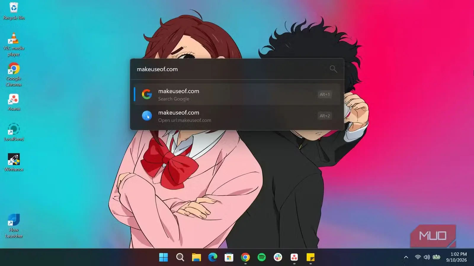 نمای اصلی Flow Launcher