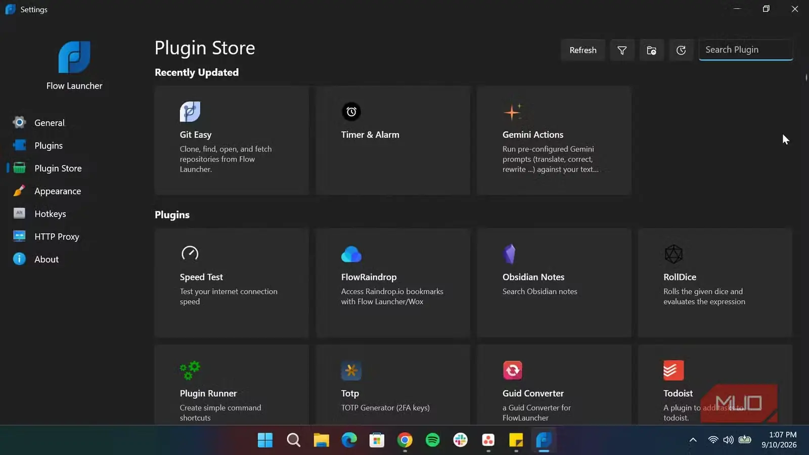فروشگاه افزونههای Flow Launcher