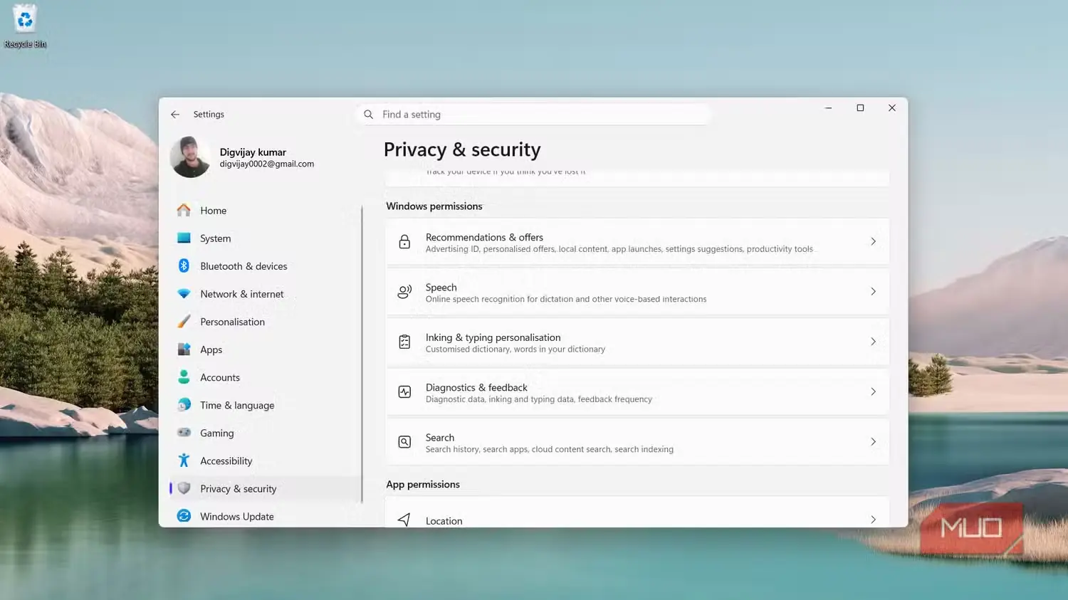 دسترسی به بخش دادههای تشخیصی و بازخورد در Windows 11