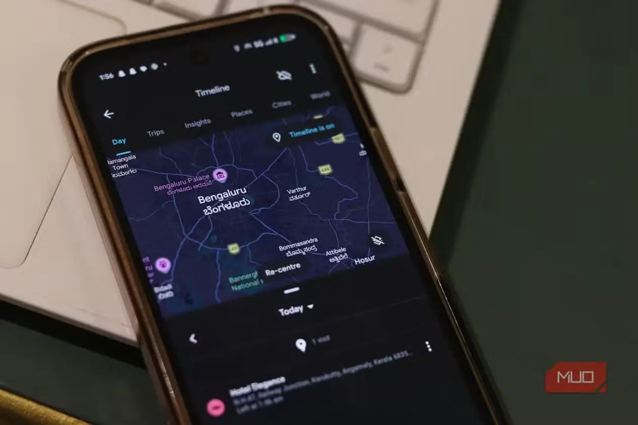 اجرای قابلیت Timeline در Google Maps روی Pixel9a