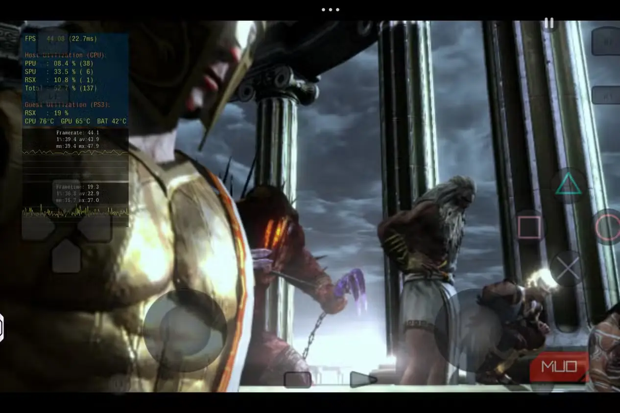 نمای میانپرده God of War 3 در ARMSX3