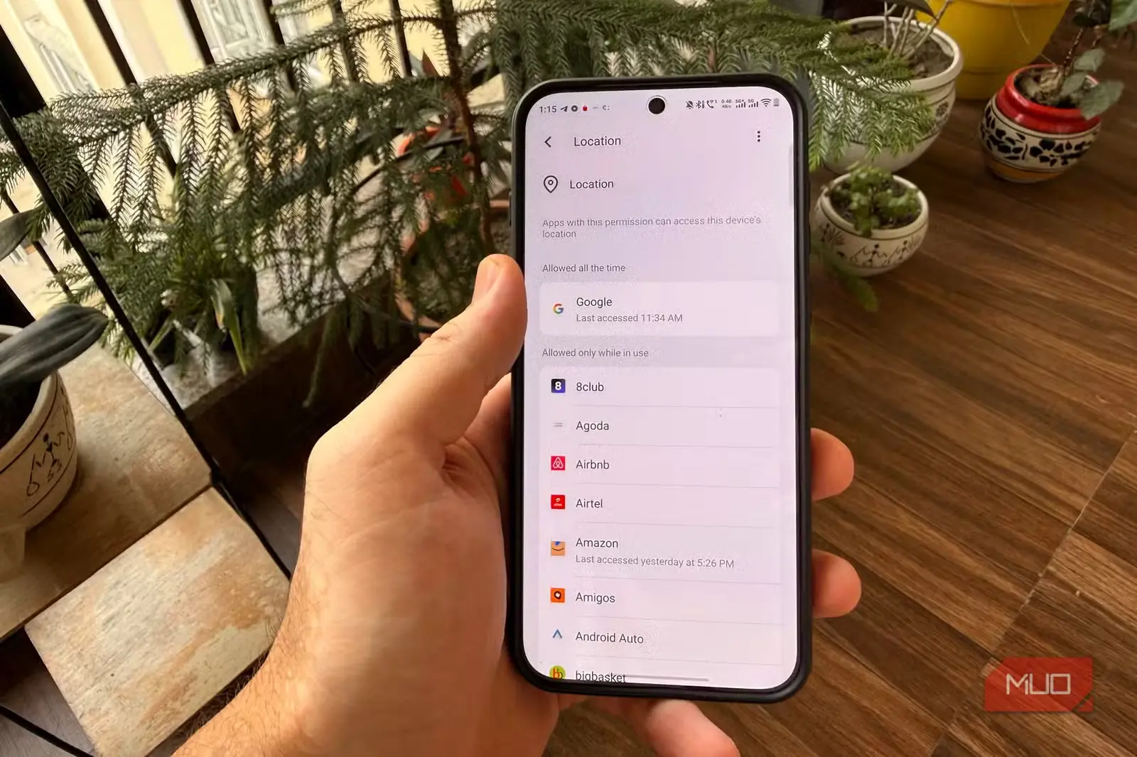 تنظیمات مجوز مکان برنامه‌ها در گوشی vivo X300