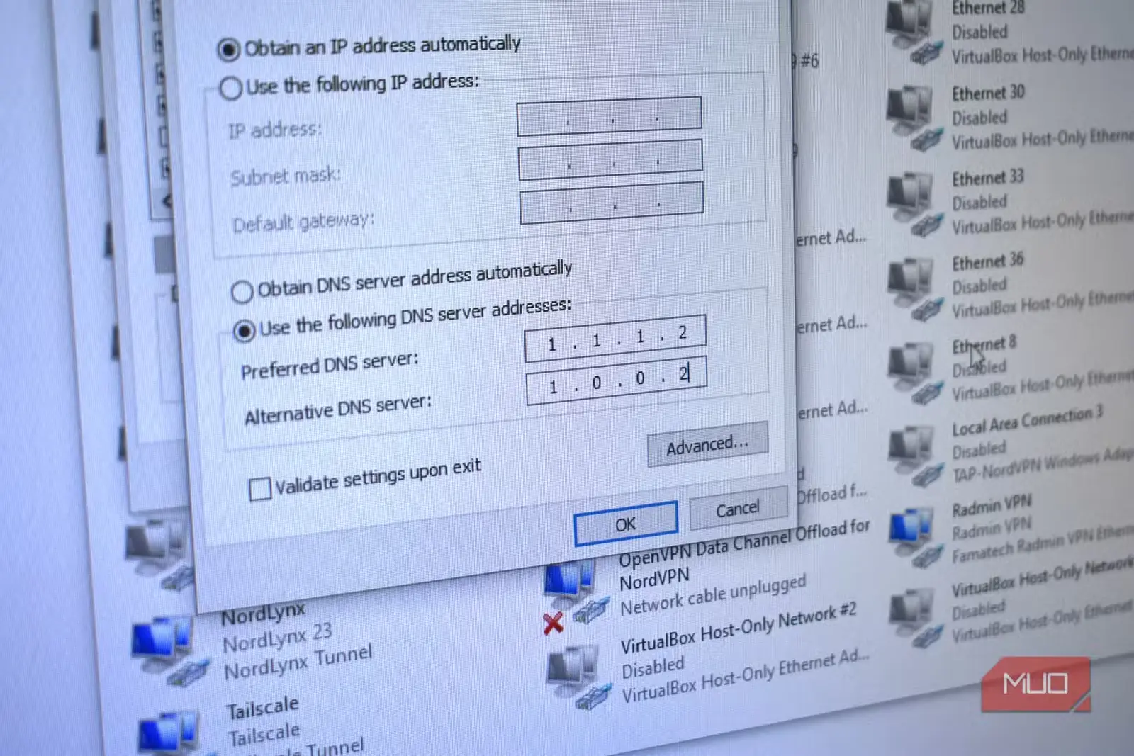 تنظیم DNS محافظت در برابر بدافزار Cloudflare در Windows