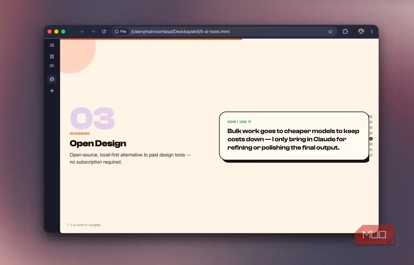 اسلاید 03 دربارهٔ Open Design، جایگزینی متنباز و محلیمحور برای ابزارهای طراحی پولی