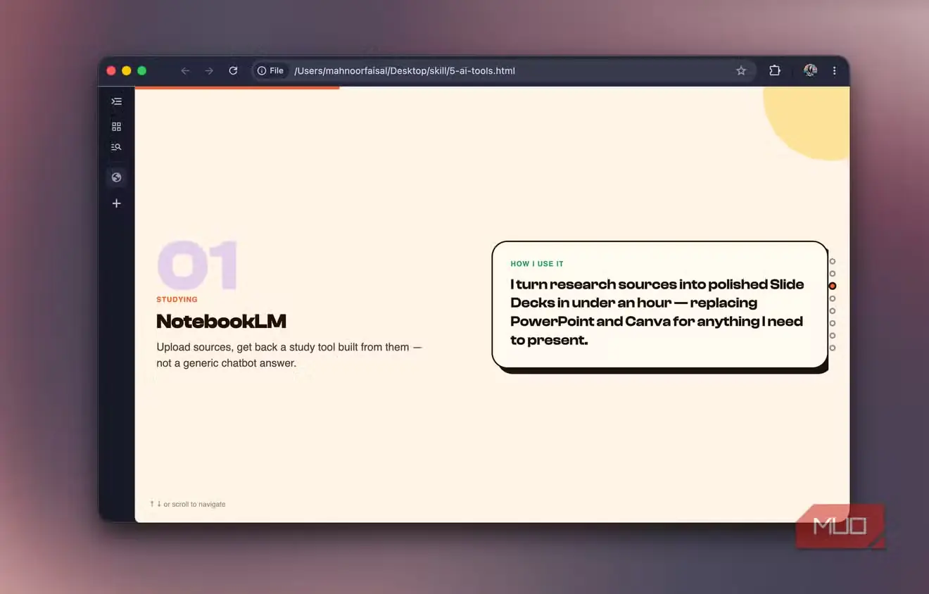 اسلاید 01 دربارهٔ NotebookLM و معرفی آن بهعنوان ابزار مطالعهای مبتنی بر منابع بارگذاریشده