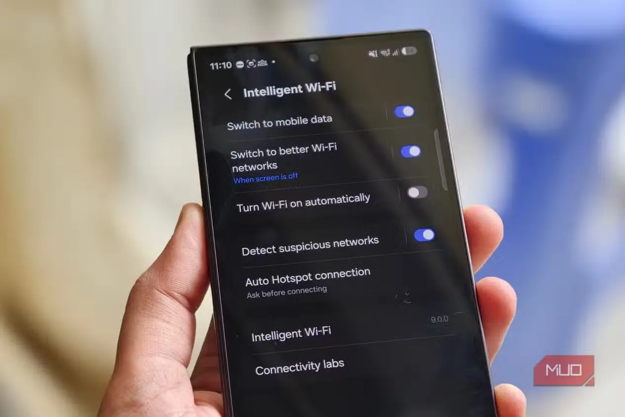 صفحه تنظیمات آزمایشگاه اتصال در Samsung Galaxy Z Fold 8 Ultra