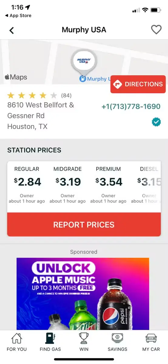بررسی جایگاه سوخت در برنامه GasBuddy