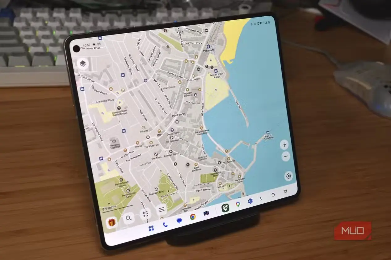 نمای نقشه پنزانس در برنامه Organic Maps