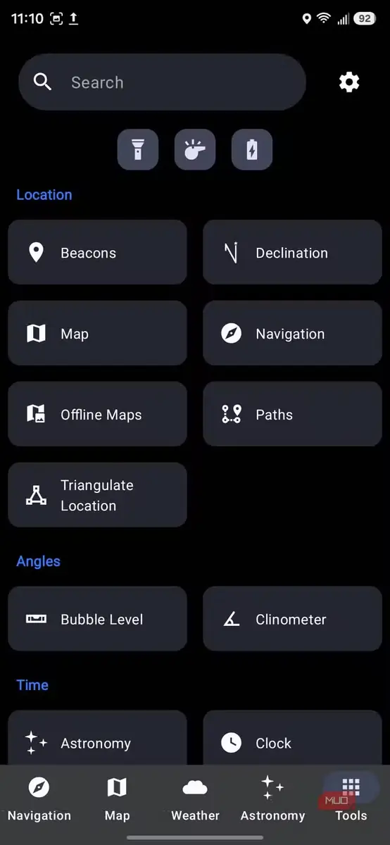 ابزارهای مسیریابی آفلاین در Trail Sense