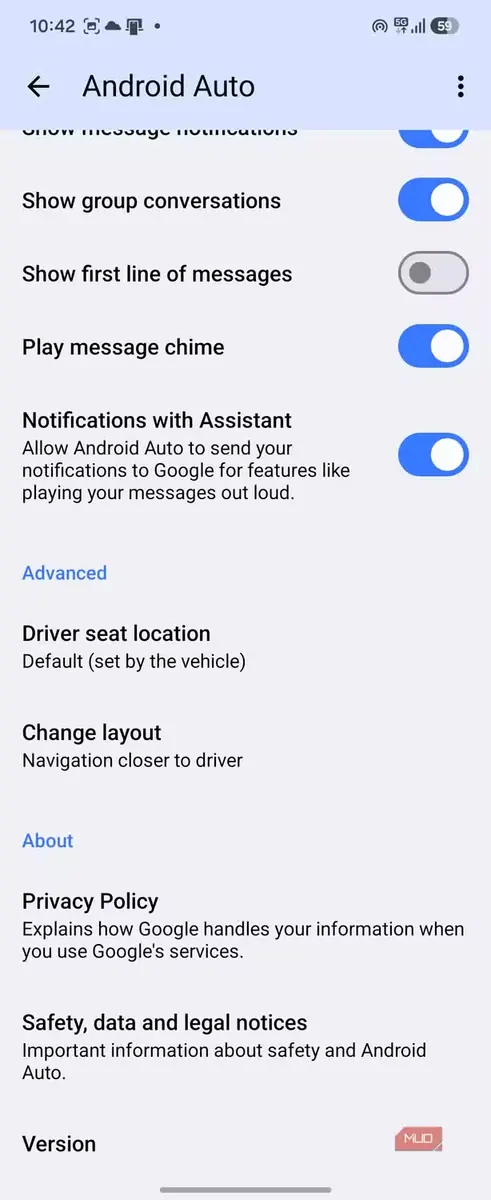 تنظیمات اعلانها و ترجیحات پیامرسانی در Android Auto