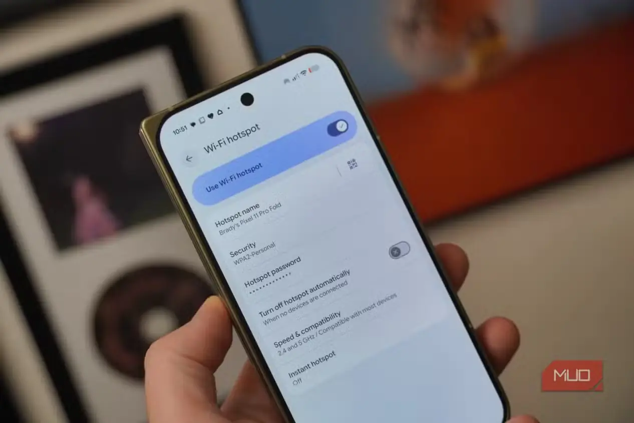 نقطهٔ اتصال وایفای در گوشی Google Pixel 11 Pro Fold