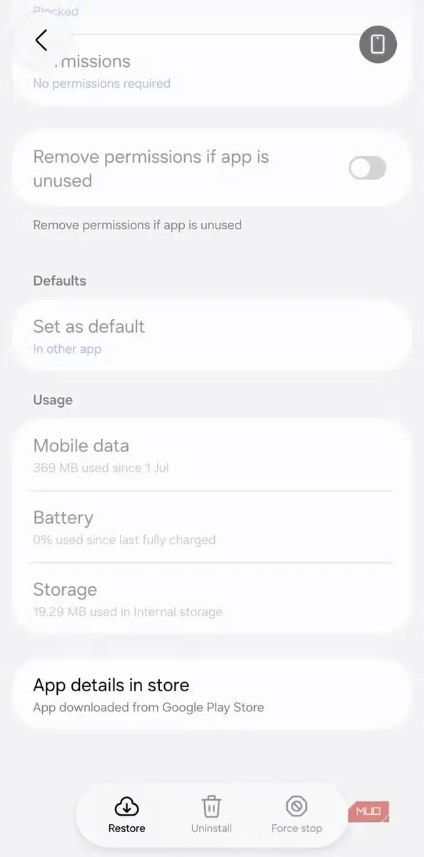 برنامه بایگانیشده در گوشی Android