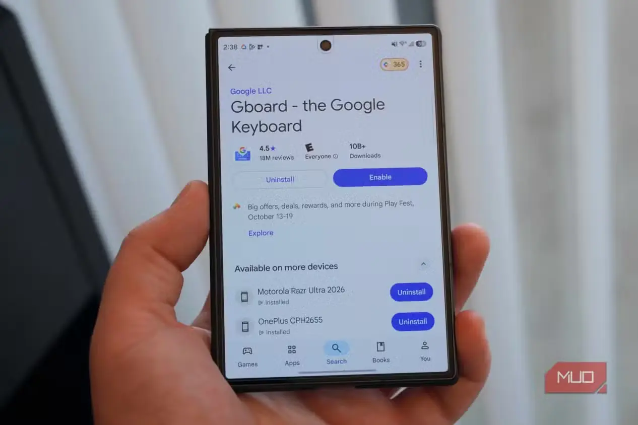 مقایسهٔ Gboard و Samsung Keyboard در تصویر شمارهٔ ۹