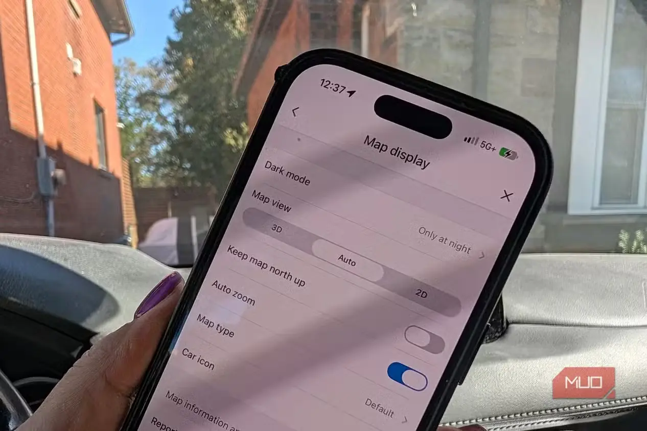 تنظیمات نمایش نقشه در Waze