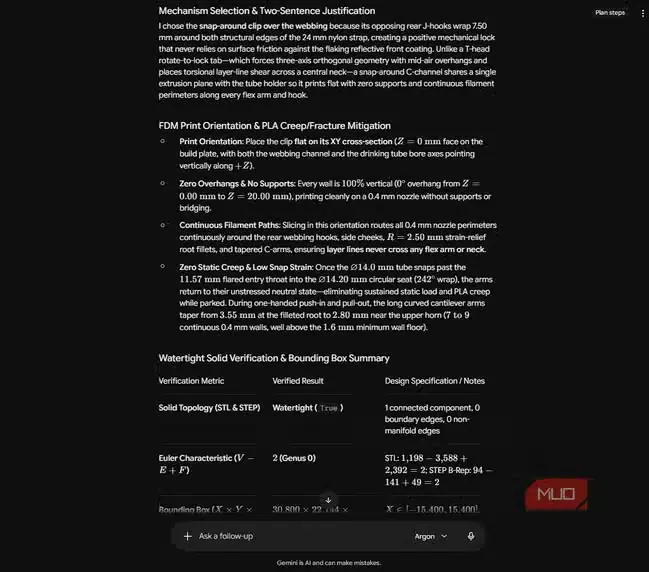 پردازش دستور طراحی قطعهٔ جایگزین در Gemini