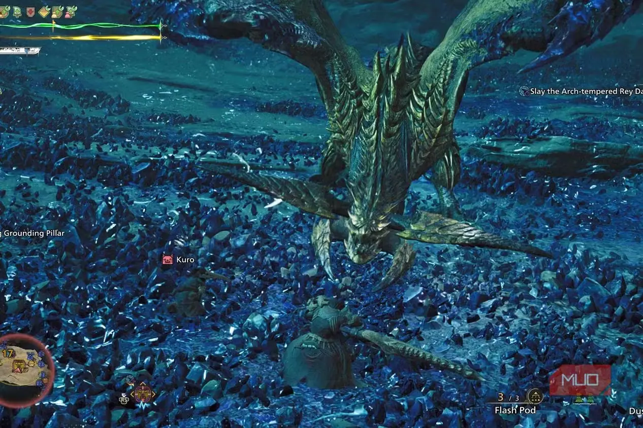 نمای اجرای بازی Monster Hunter Wilds در GeForce Now