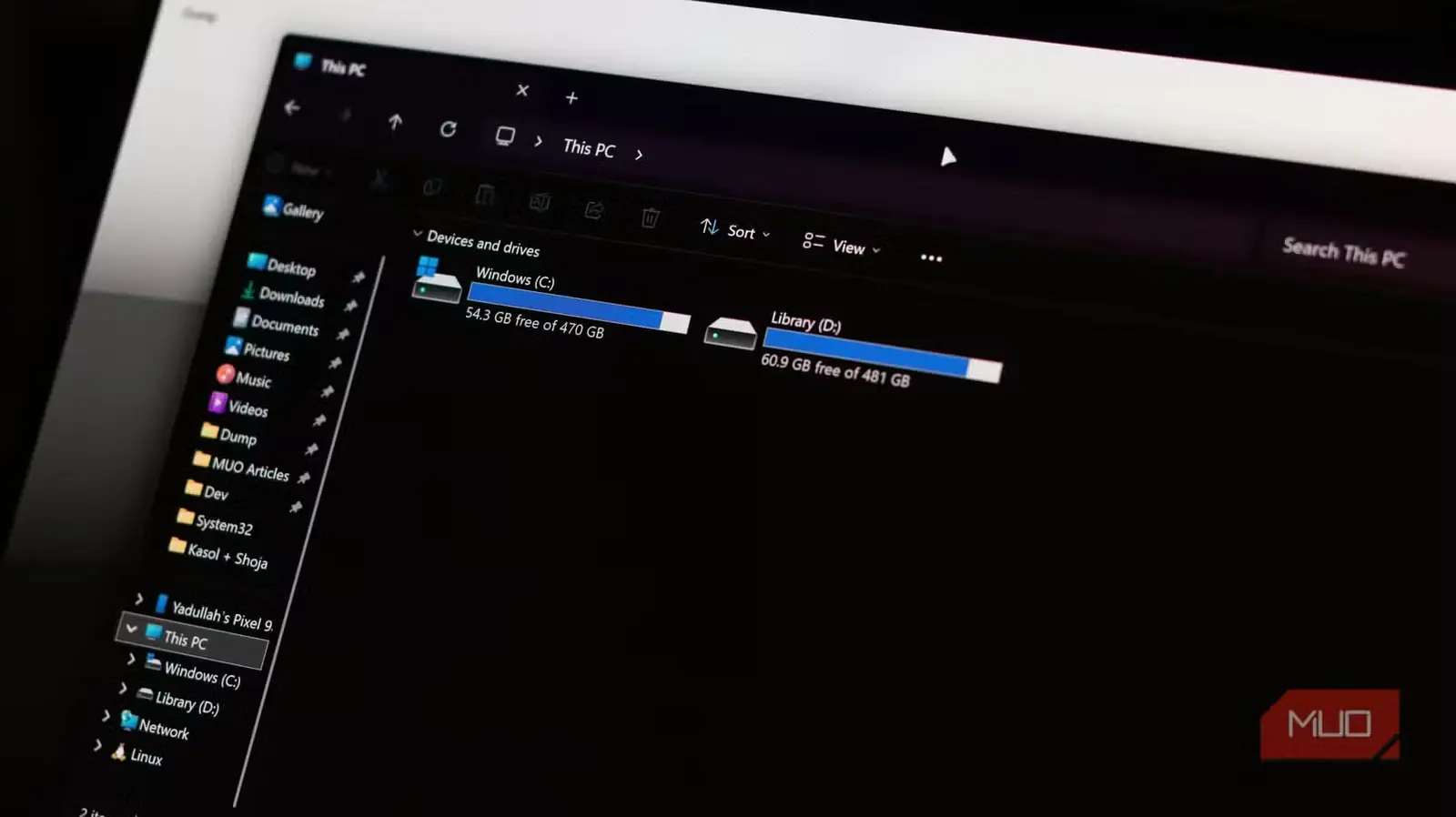 صفحه این رایانه در File Explorer