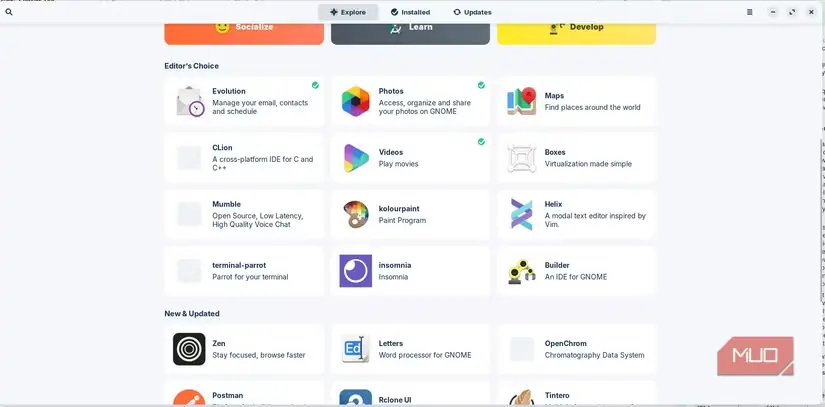 بررسی برنامه‌های در دسترس برای Zorin OS