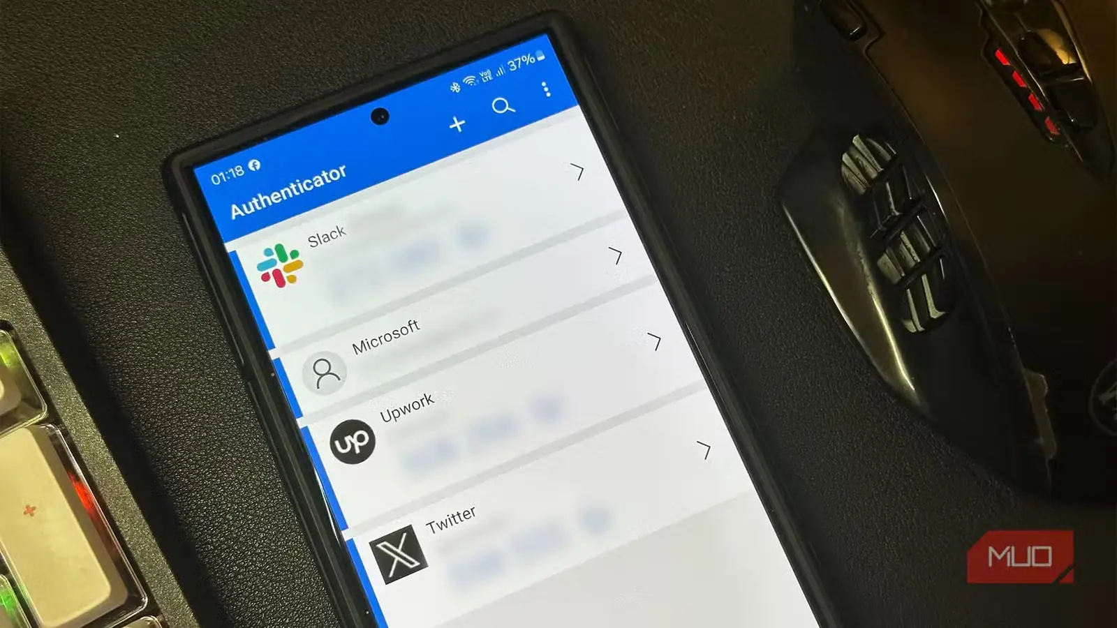 برنامه Microsoft Authenticator روی گوشی Samsung Galaxy S24 Ultra