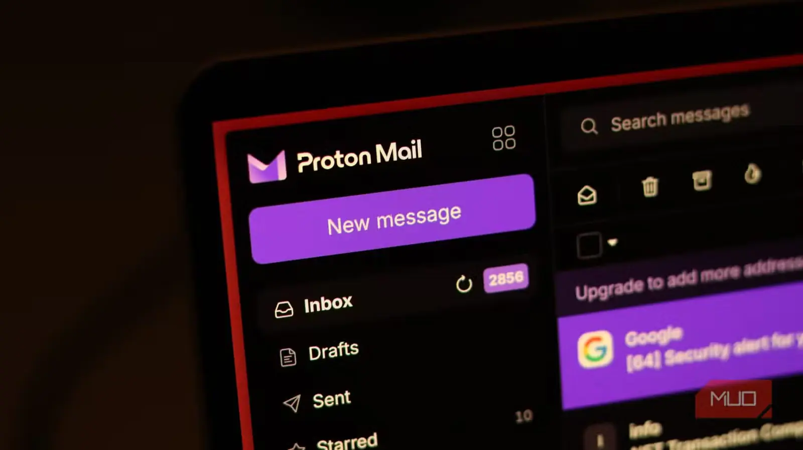 نشان Protonmail در صندوق ورودی ایمیل