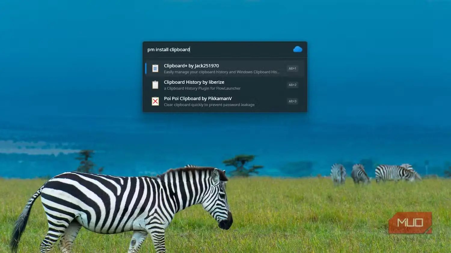 جستوجوی افزونههای تختهگیره در Plugin Manager برنامه Flow Launcher.