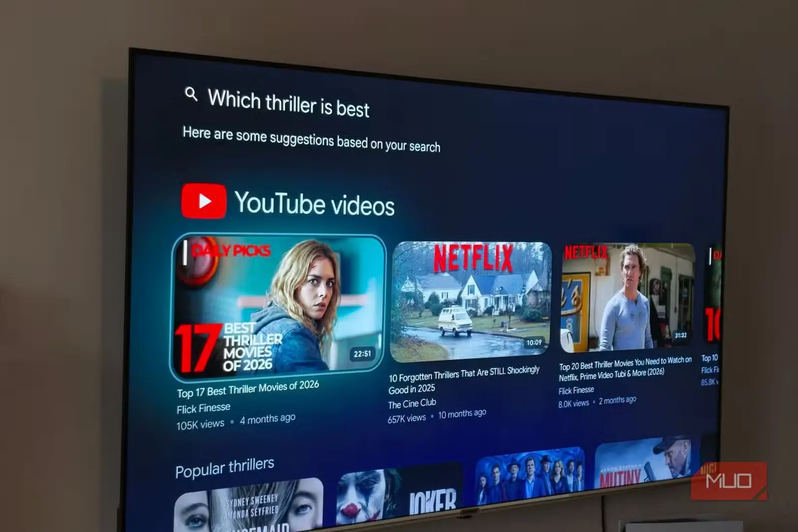 ویدئوهای پیشنهادی Gemini درباره بهترین اثر دلهرهآور در Google TV