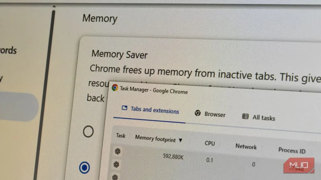 مصرف ۳۰ گیگابایت رم در Google Chrome پیش از اعمال این تغییر