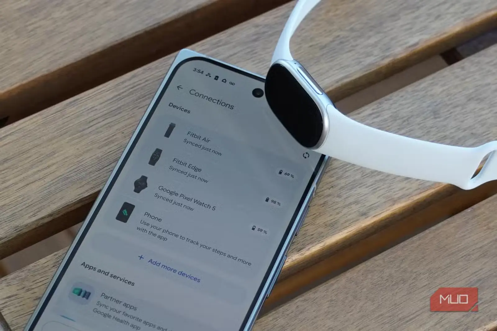 صفحه اتصالها در برنامه Google Health