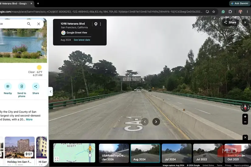 گزینش تصاویر بایگانیشده در Google Maps