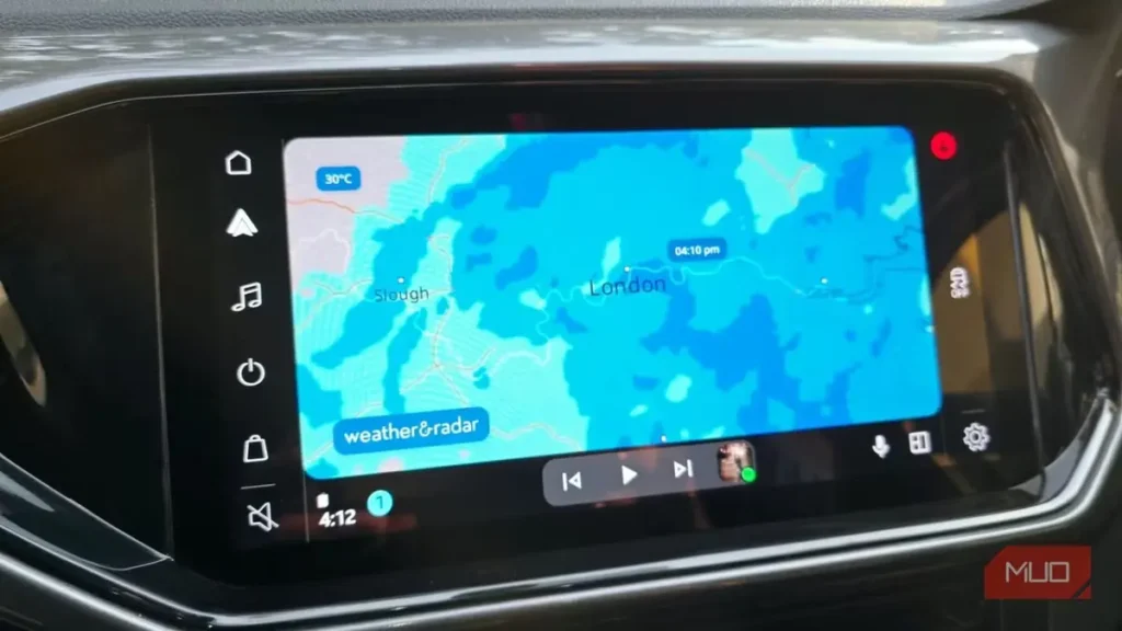 نمای Google Maps در Android Auto پس از افزودن این اپلیکیشن کاربردی