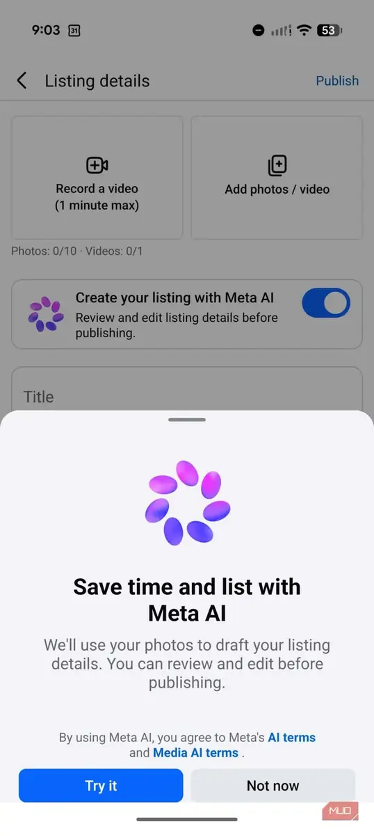 بازارچه هوش مصنوعی Meta