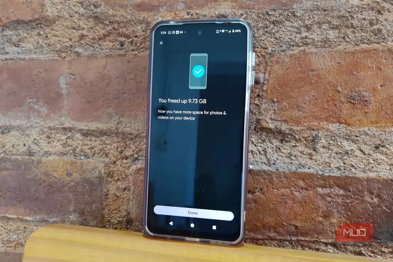 تأیید آزاد شدن 9.73 GB فضای ذخیرهسازی در Google Photos روی گوشی Android