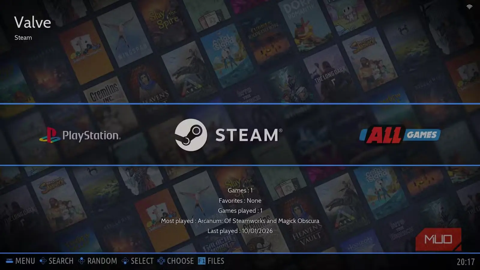 راهانداز Steam در Batocera با نام نادرست دریافتشده از Scraper