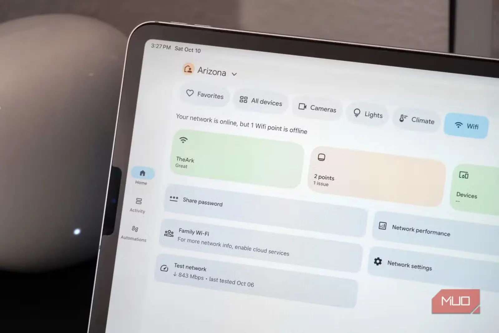 اطلاعات روتر Google Home در کنار روتر Nest Wi-Fi Pro