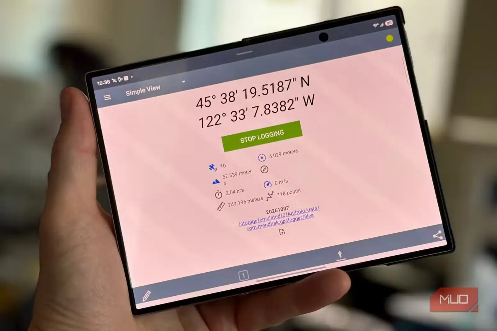اجرای GPSLogger روی Z Fold 8