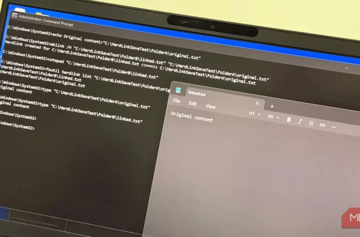 نمایش یک فایل Windows در دو پوشه بدون ساخت نسخه دوم