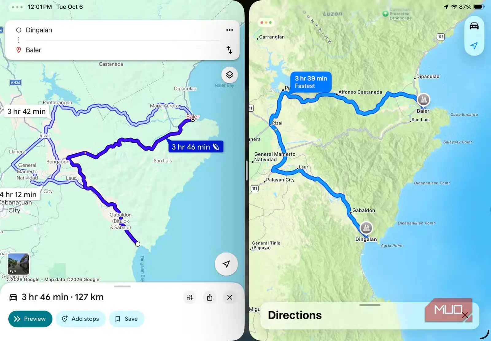 مرحلهٔ نخست مسابقهٔ من میان Apple Maps و Google Maps